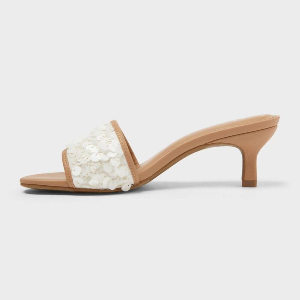 Women’s Kaia Heels with Memory Foam Insole - A New Day Tan 9 - Picture 2 of 4